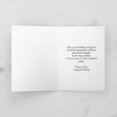 ピンクのフローラパーソナライズされた100番目の誕生日カード カード (内部)