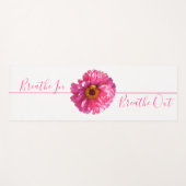 ピンクのフローラピンクのデイジー – 吸い込む。息を吐く ヨガマット (正面(横))