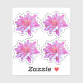 ピンクのフローラピンクの花デイジーひまわり シール (シート)