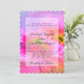 ピンクのフローラファンタジー招待 招待状 (スタンド正面)