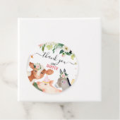 ピンクのフローラファーム動物誕生日ありがとう フェイバータグ (インサイチュ)