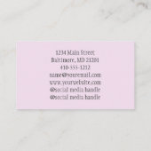 ピンクのフローラフェミニンの花 名刺 (裏面)