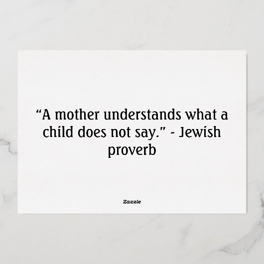 ピンクのフローラフォイル母の日のグリーティングカード 箔シーズンカード (裏面)