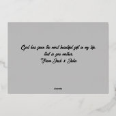 ピンクのフローラフォイル母の日のグリーティングカード 箔シーズンカード (裏面)