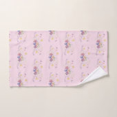 ピンクのフローラフラワースプレーブーケット バスタオルセット (ハンドタオル)