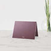 ピンクのフローラフレームサンキューカード サンキューカード (裏面)