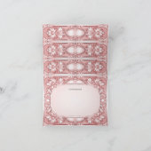 ピンクのフローラフレームサンキューカード サンキューカード (内部)