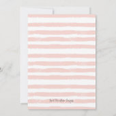 ピンクのフローラフレームバプテスマ 招待状 (裏面)