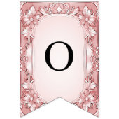 ピンクのフローラフレームバンティングフラグ バンティングフラッグ (第2の旗)