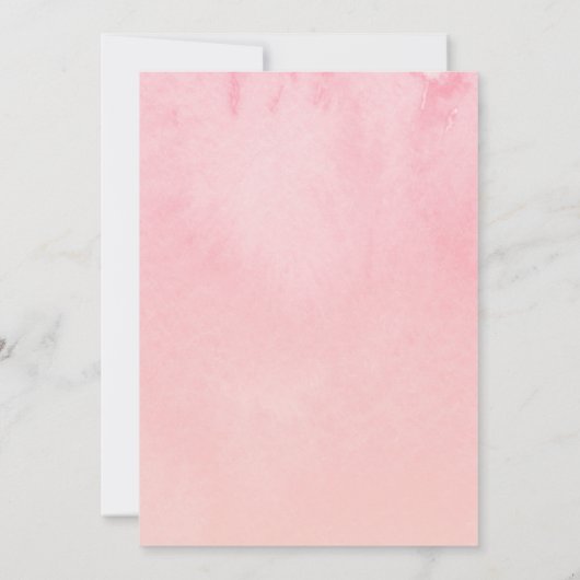 ピンクのフローラフレーム卒業発表写真 案内状 (裏面)