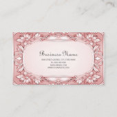 ピンクのフローラフレーム名刺 名刺 (裏面)