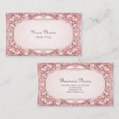 ピンクのフローラフレーム名刺 名刺 (正面/裏面)