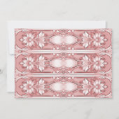 ピンクのフローラフレーム日付の保存 セーブザデート (裏面)