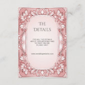 ピンクのフローラフレーム詳細エンクロージャカード エンクロージャーカード (正面)