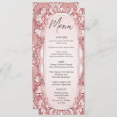 ピンクのフローラフレ結婚ームのメニュー メニュー (正面/裏面)