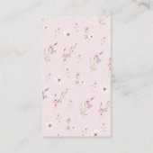 ピンクのフローラブックカード エンクロージャーカード (裏面)