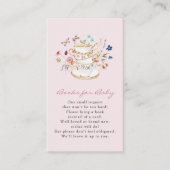 ピンクのフローラブックカード エンクロージャーカード (正面)