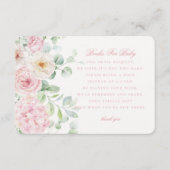 ピンクのフローラブックスアジサイのベビーのための開花 エンクロージャーカード (正面)