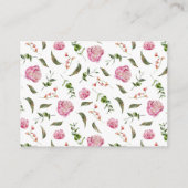 ピンクのフローラブックリクエストのエンクロージャカード エンクロージャーカード (裏面)