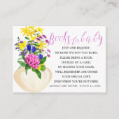 ピンクのフローラブックリクエスト赤ちゃんシャワー囲み エンクロージャーカード (正面)