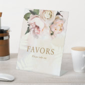 ピンクのフローラブライダルシャワーの好意サイン 台座サイン (インサイチュ)