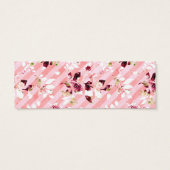 ピンクのフローラブライダルシャワーレジストリ挿入カード (裏面)