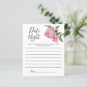 ピンクのフローラブライダルシャワー日付の夜アイディア (スタンド正面)