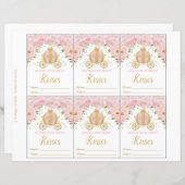 ピンクのフローラプリンセス推測ゲームの数キス (正面/裏面)