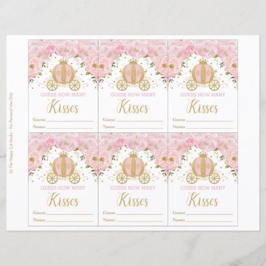 ピンクのフローラプリンセス推測ゲームの数キス (正面)