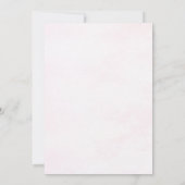 ピンクのフローラベビーが醸造茶パーティー赤ちゃんシャワー 招待状 (裏面)