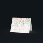 ピンクのフローラベビーの開花シャワーサンキューカード サンキューカード<br><div class="desc">開花にベビーが！赤面ピンクのアジサイとクリーム花模様がシームレスに融合し、イベントにエレガンスのtouchをもたらすピンクのフローラパーティーデコールコレクションを紹介。繊細な水彩画の開花で飾られた作品は、大事な行事を魅了する穏やかな雰囲気を醸し出している。パステルピンクの花模様の時代を超越した美しいでお祝いを高め、今すぐ買い物をし、スタイルでイベント開花を楽しもう！</div>