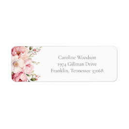 ピンクのフローラベビーの開花赤ちゃんシャワーアドレス ラベル