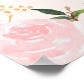 ピンクのフローラベビーシャワーへようこそ ポスター (角)