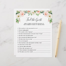 ピンクのフローラベビーシャワーゲームを見つける