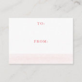 ピンクのフローラベビーシャワー – ディスプレイシャワー エンクロージャーカード (裏面)