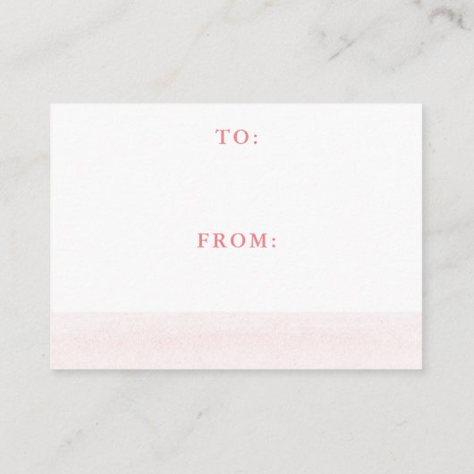 ピンクのフローラベビーシャワー – ディスプレイシャワー エンクロージャーカード (裏面)