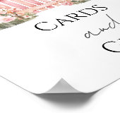 ピンクのフローラベビー開花シャワーカードとギフト ポスター (角)