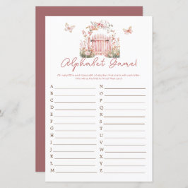 ピンクのフローラベビー開花赤ちゃんシャワーアルファベット