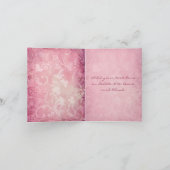ピンクのフローラペイズリーノートカード カード (内部)