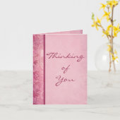 ピンクのフローラペイズリーノートカード カード (黄色い花)