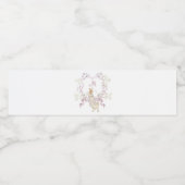 ピンクのフローラペーターザラビットモノグラムベビーシャワー ペットボトルラベル (シングルラベル)