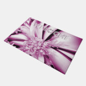 ピンクのフローラホリデークリスマス ドアマット (アングル)