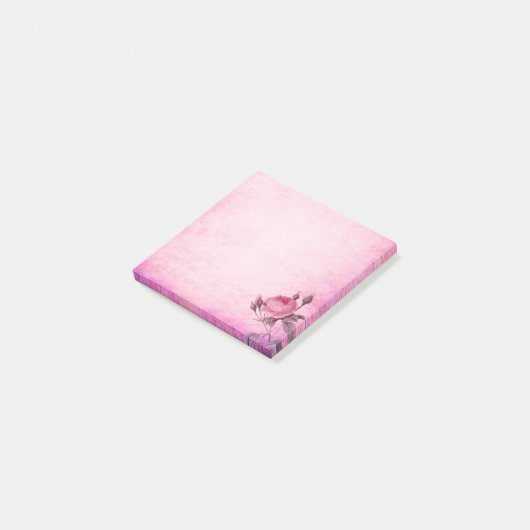 ピンクのフローラポストイットノート ポストイット (アングル)