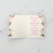 ピンクのフローラママの日 – アメリカのママと娘 カード (内部)