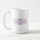ピンクのフローラママ永遠に私の友人の母の日 コーヒーマグカップ (左)