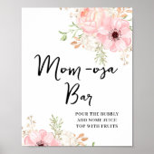 ピンクのフローラママ – オサ – バーベビーシャワー ポスター (正面)