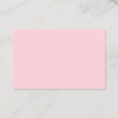 ピンクのフローラマンガのメイドハウス清掃サービス 名刺 (裏面)