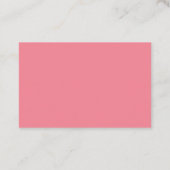 ピンクのフローラマンガのメイドハウス清掃サービス 名刺 (裏面)