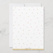 ピンクのフローラミントベイビーシャワーティーパーティーベビーガール 招待状 (裏面)