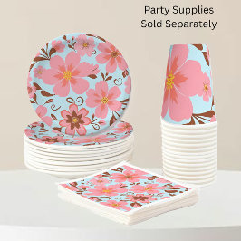 ピンクのフローラムード – パステルヴィベス – レトロ花 紙コップ